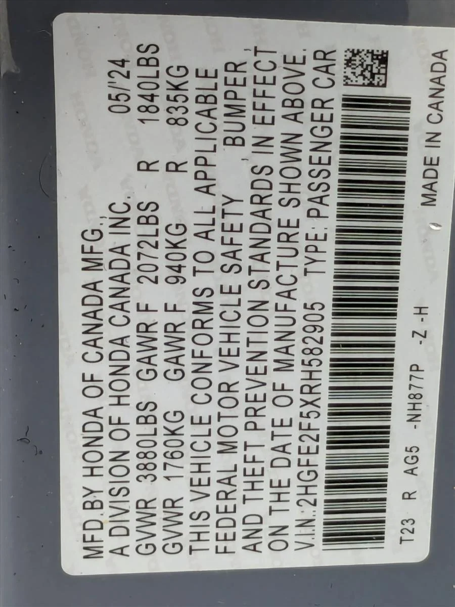 Used 2024 Silver/Gray Honda Sport image 23