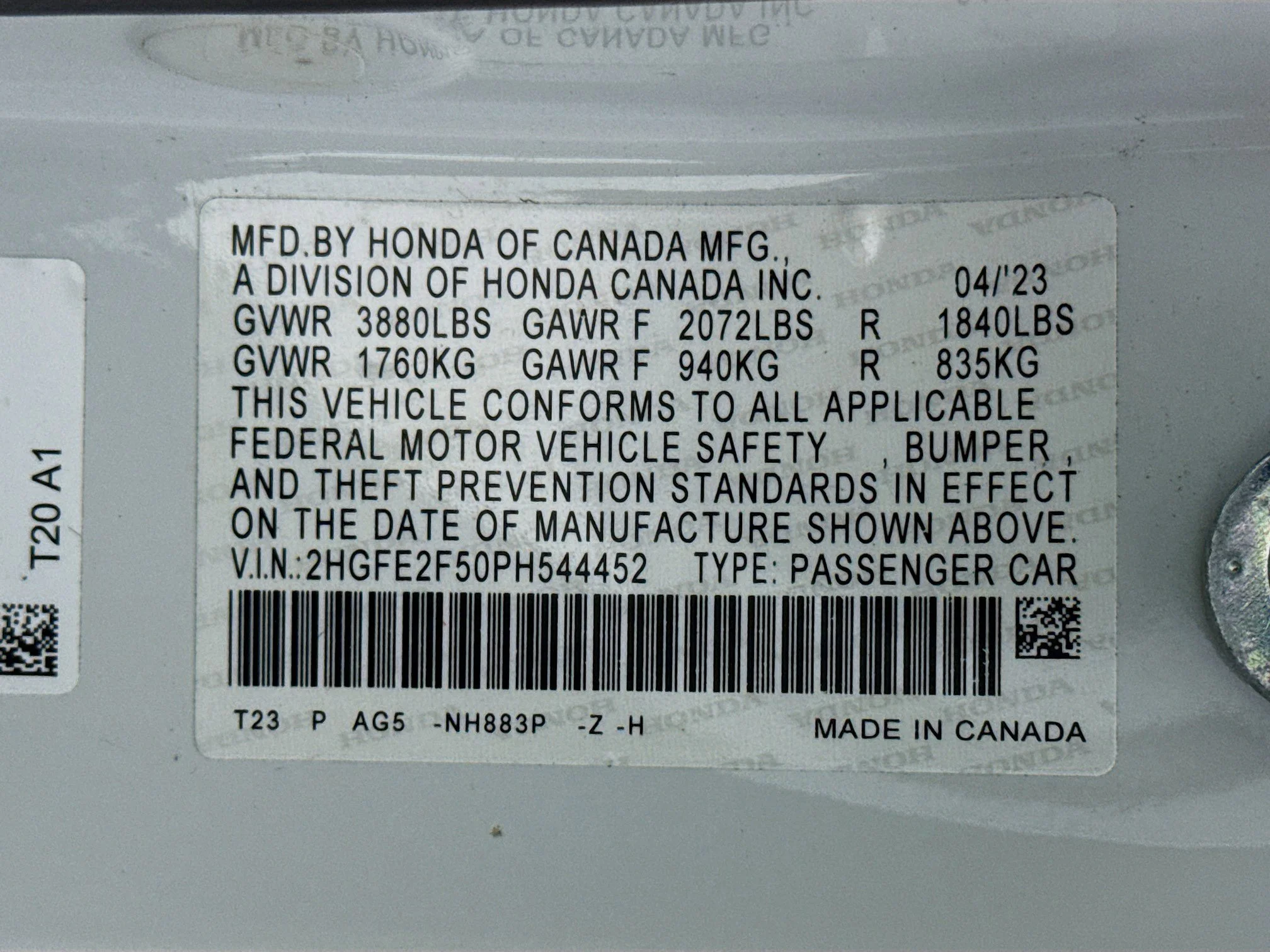 Used 2023 Platinum White Pearl Honda Sport image 36
