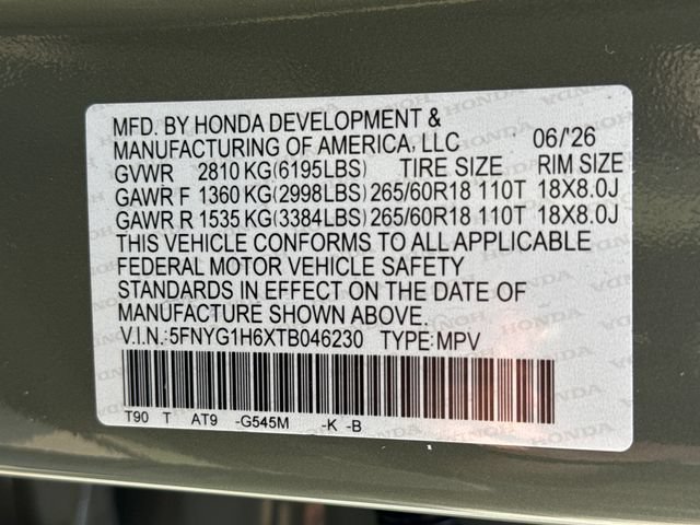 2026 Honda Pilot TrailSport - Photo 19