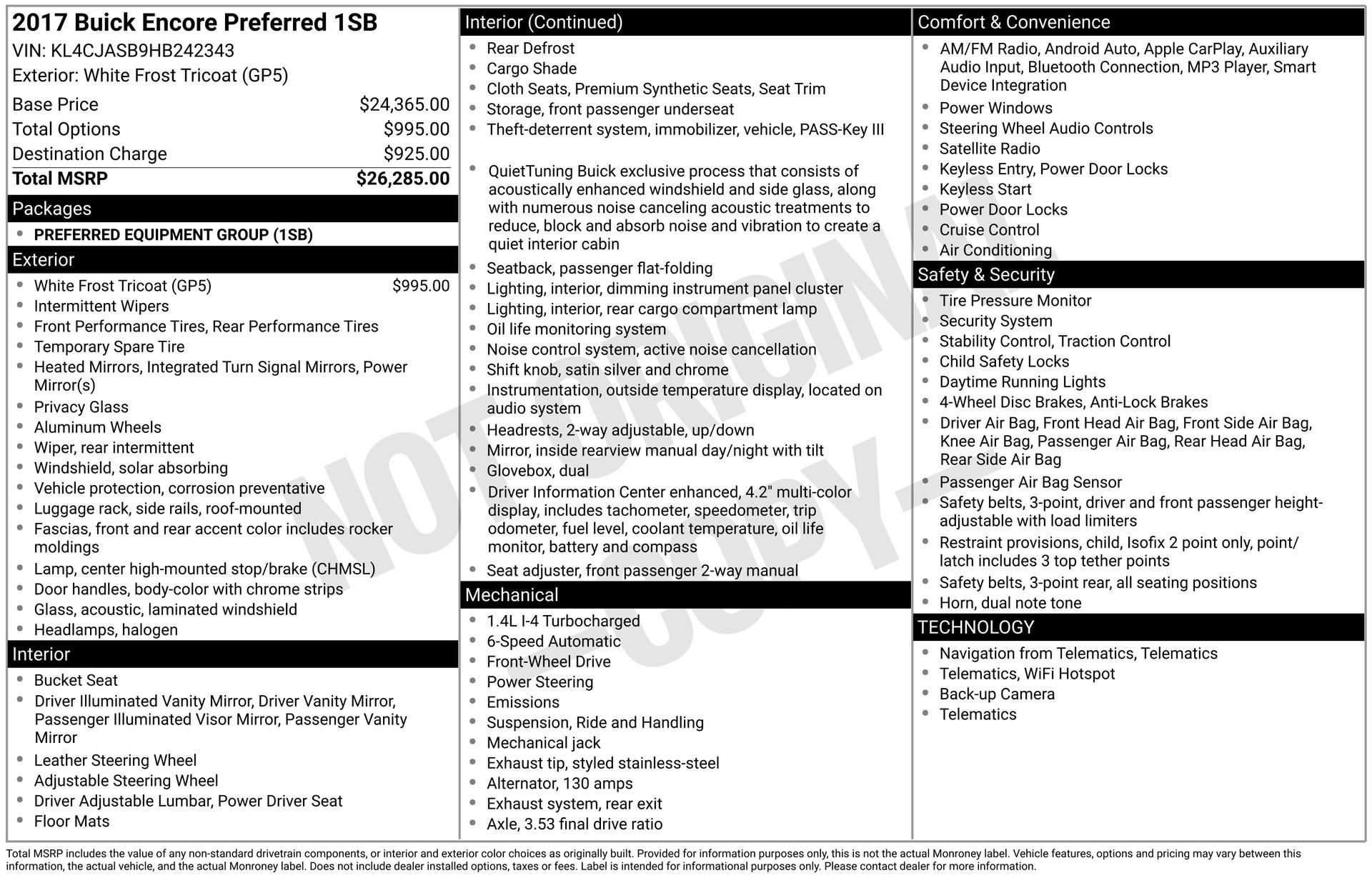 2017 Buick Encore Preferred