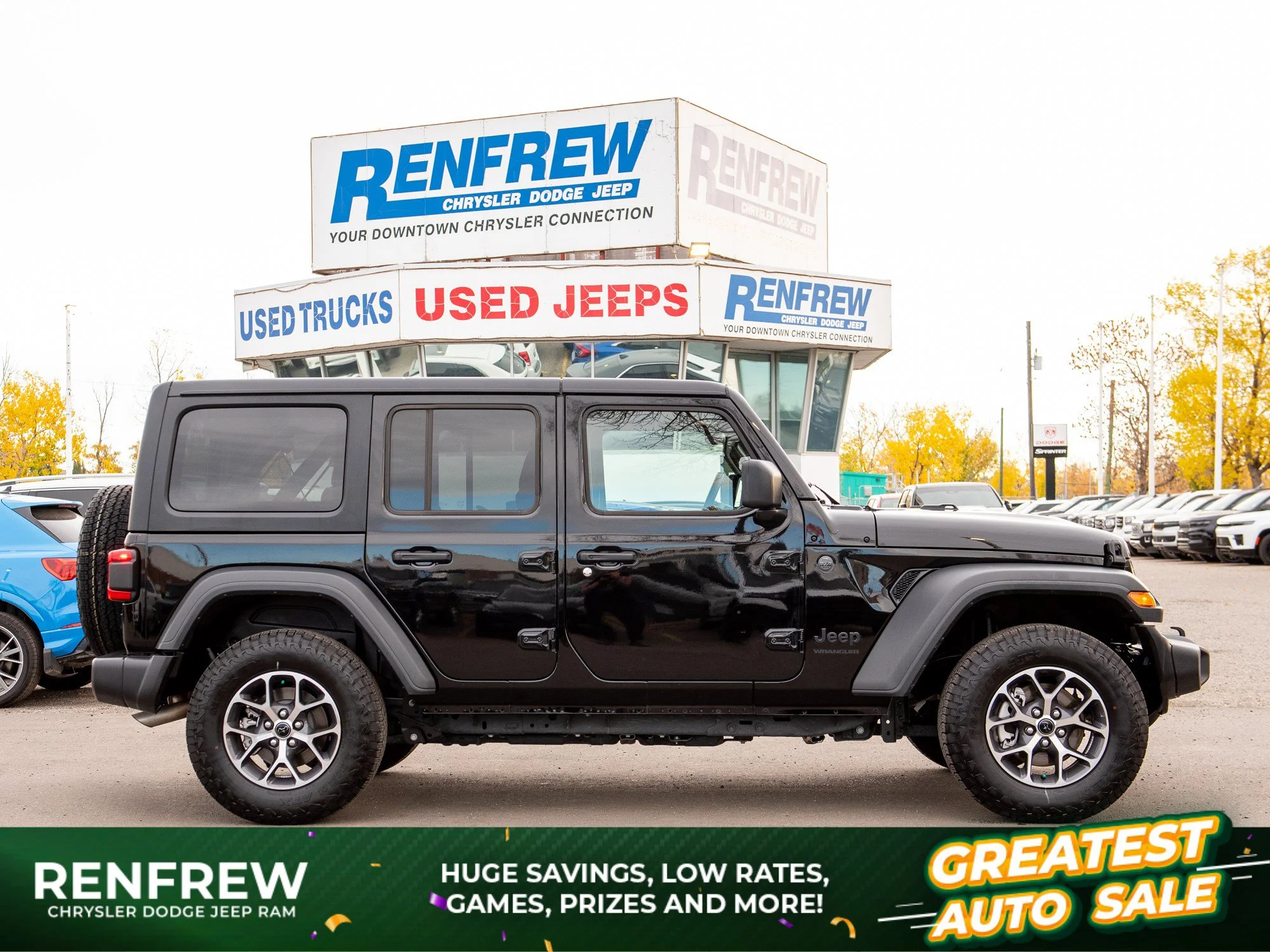 Used 2025 Black Jeep Sport S* 4 Door 4x4, LOW KM, Heated Seats & Wheel, Remote Start image 1