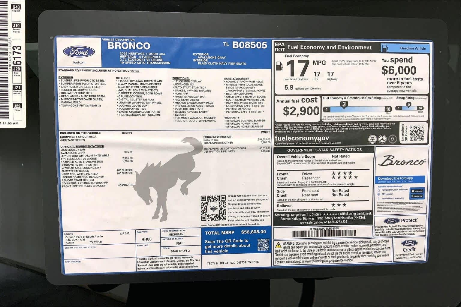 New 2026 Avalanche Gray Ford Heritage Edition image 21