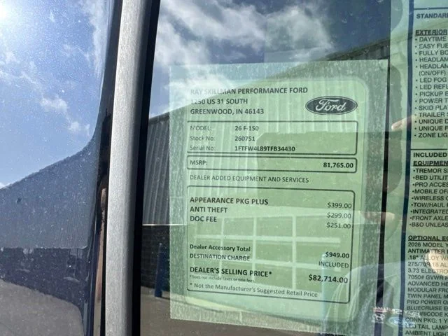 New 2026 Antimatter Blue Metallic Ford Tremor® image 2
