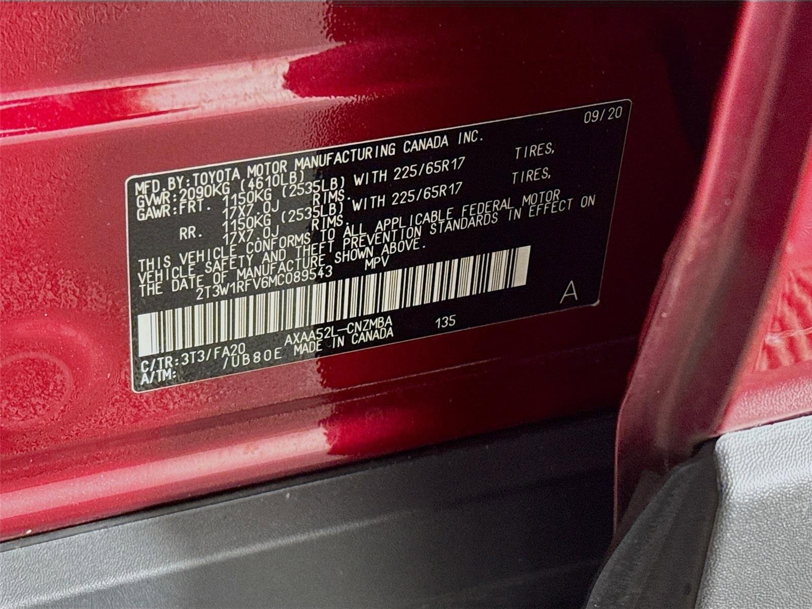 Used 2021 Ruby Flare Pearl Toyota XLE image 30