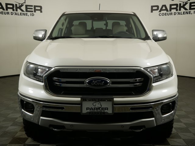 Used 2019 White Platinum Tri-Coat Ford Crew Cab LARIAT w/ FX4 Off-Road Pkg & Technology Pkg image 3