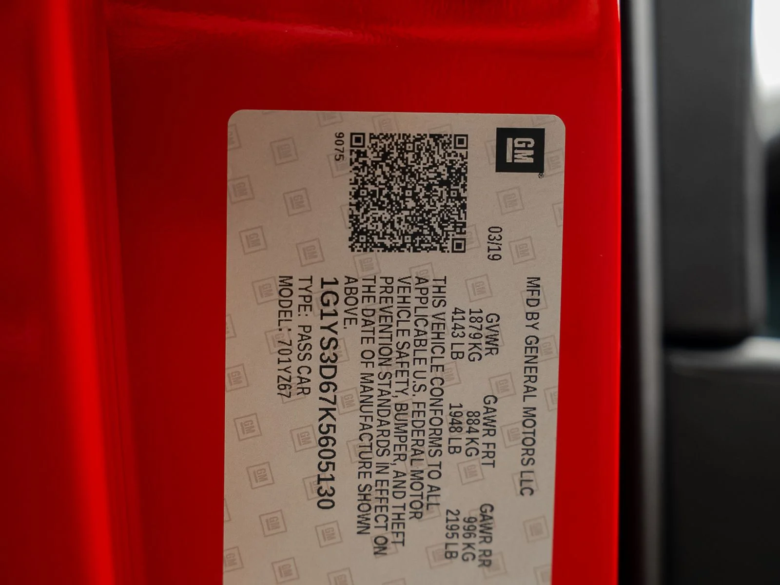 Used 2019 Red Chevrolet Z06 image 63