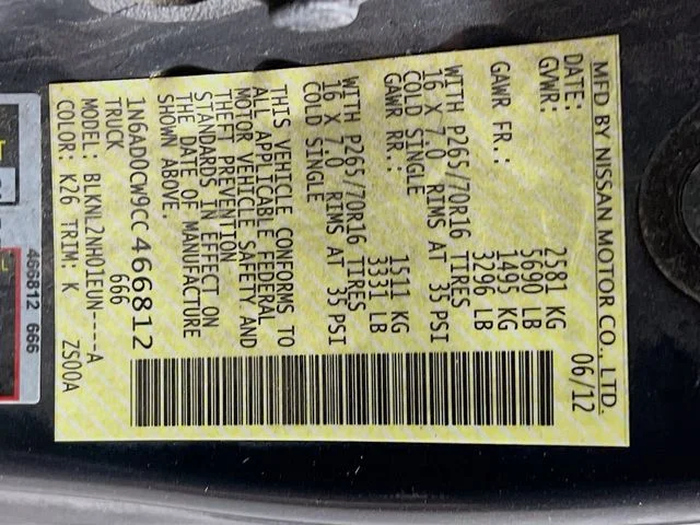 Used 2012 Black Nissan SV image 7