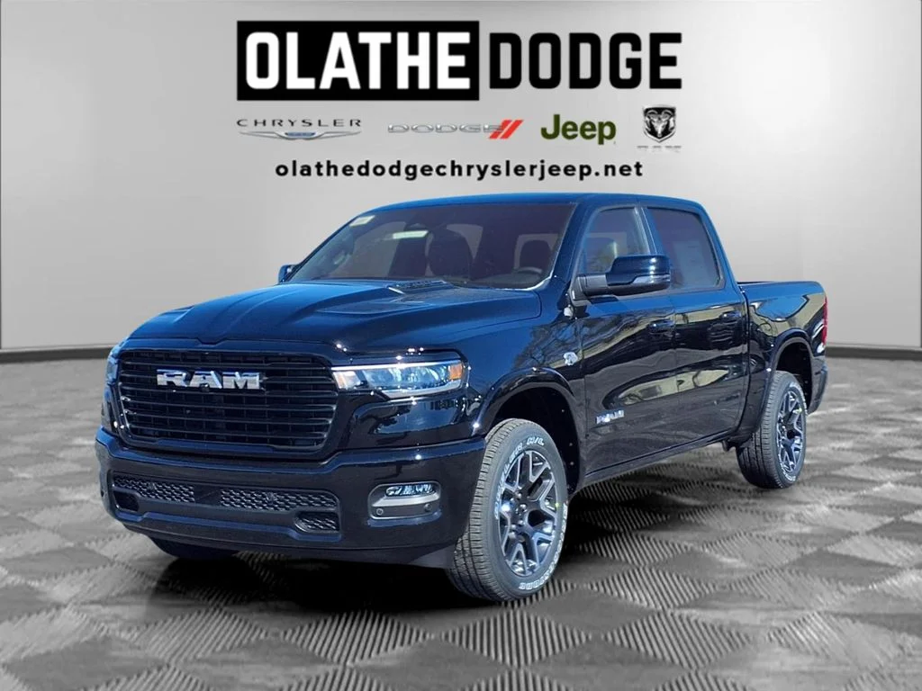 New 2026 Diamond Black Crystal Pearl-Coat Exterior Paint RAM Laramie image 1