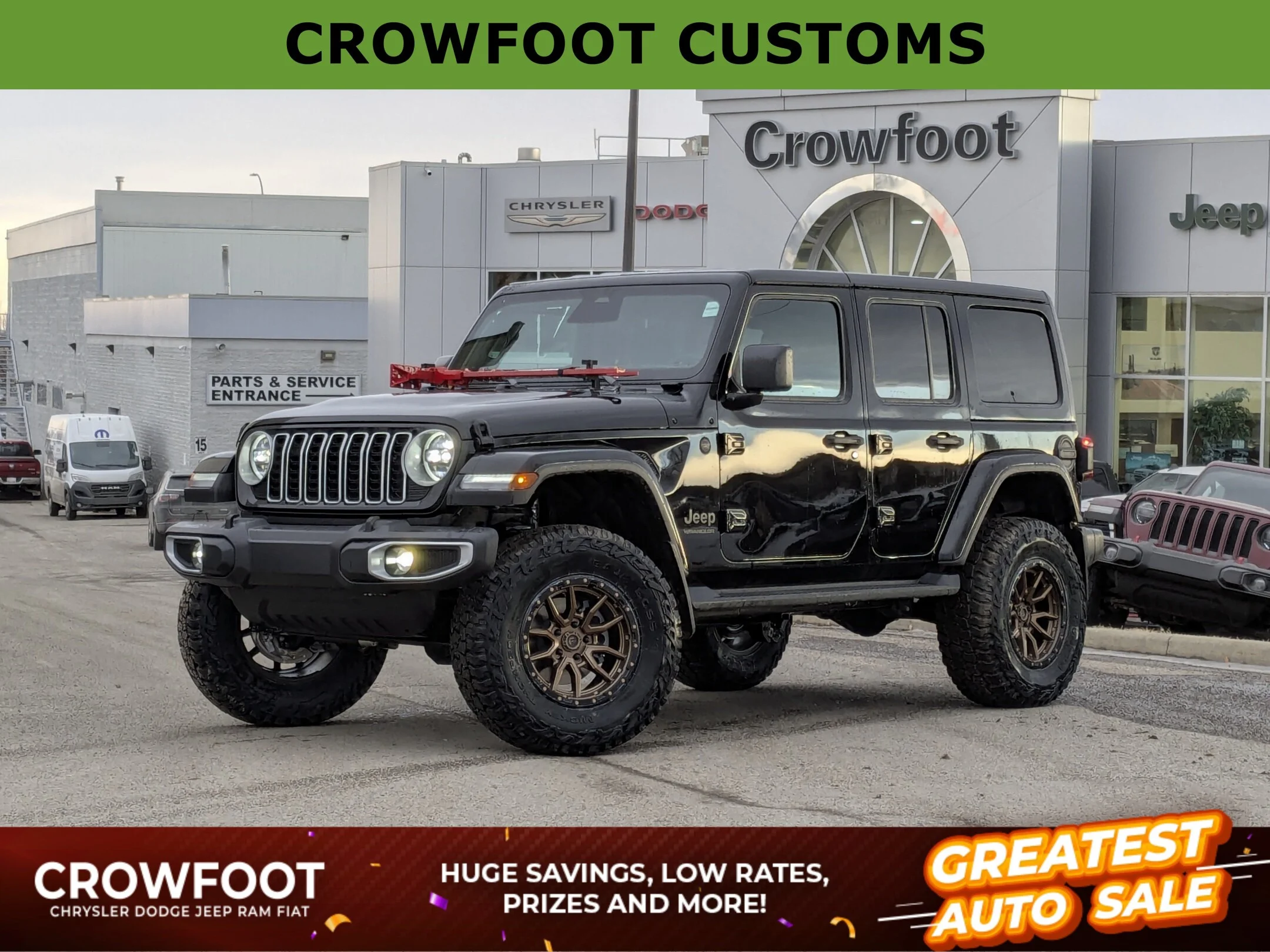 New 2026 Black Jeep Sahara - - 4x4 - Fuel Rims - A/T Tires - 3 Lift & More! image 1