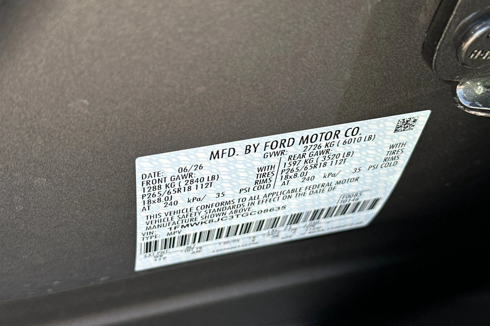 New 2026 Carbonized Gray Metallic Ford Tremor® image 25