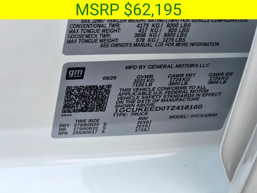 New 2026 White Chevrolet RST image 44