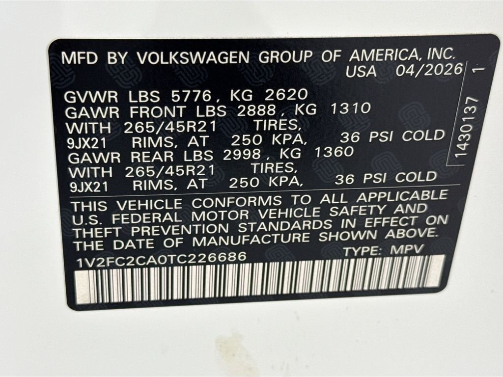 New 2026 Opal White Pearl Volkswagen SEL Premium R-Line image 34