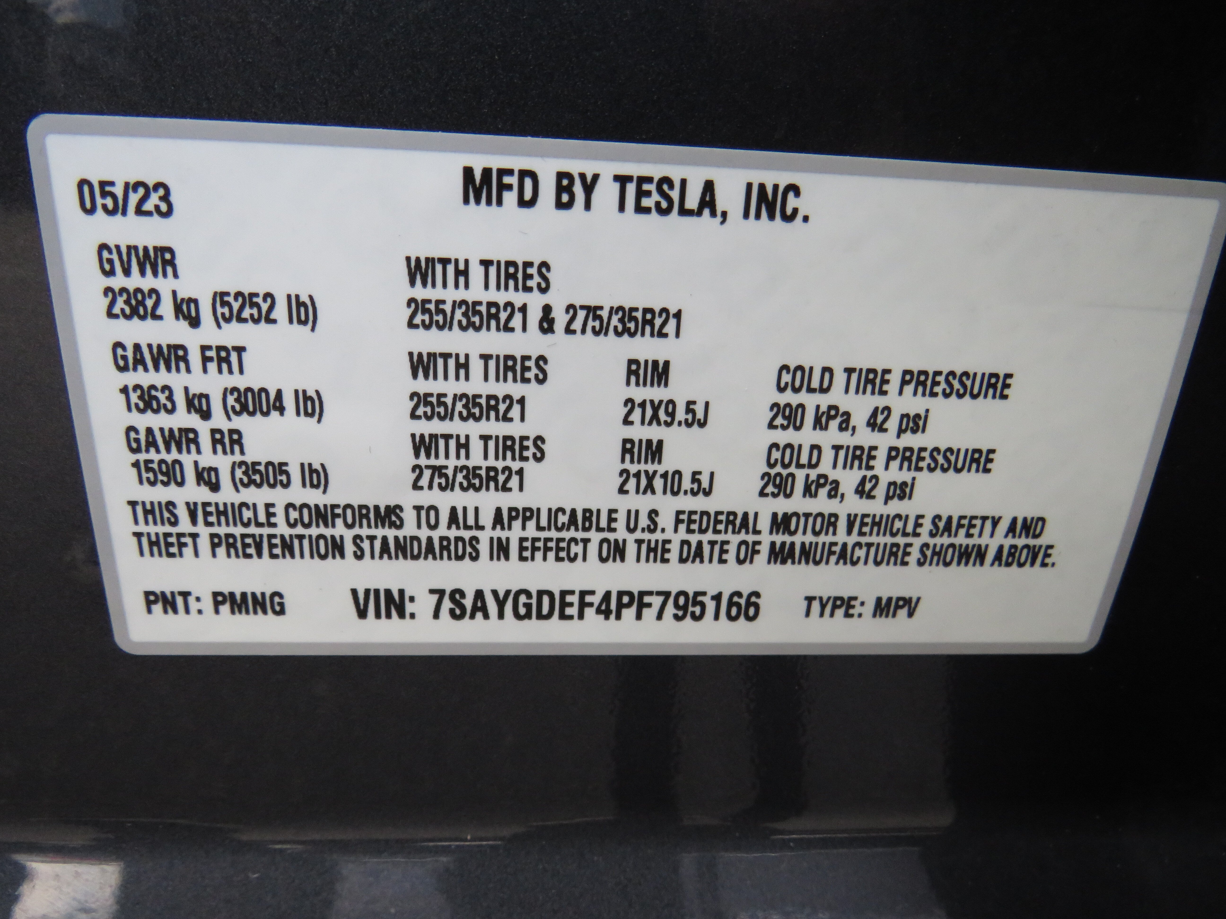Used 2023 Midnight Silver Metallic Tesla Performance image 7