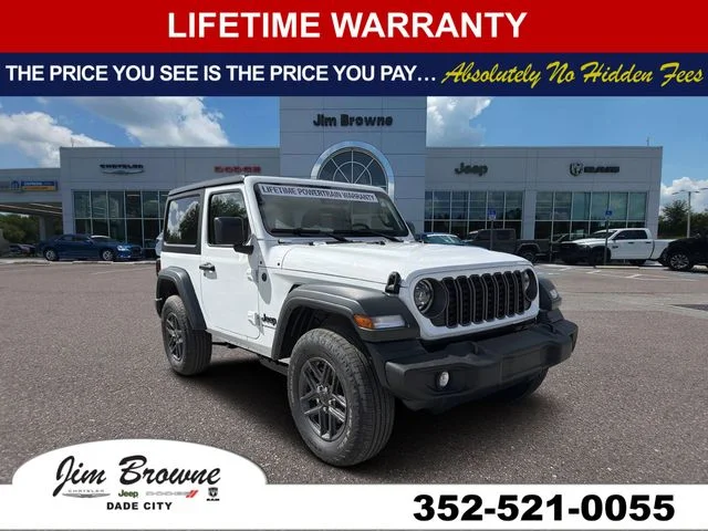 New 2026 Bright White Clear-Coat Exterior Paint Jeep Sport S image 1