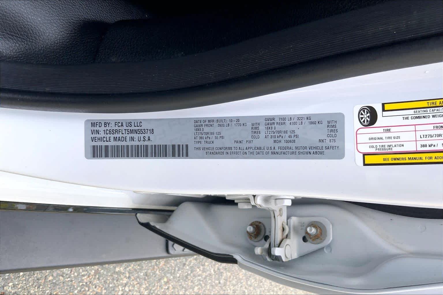 Used 2021 Bright White Clear Coat Ram Rebel image 30