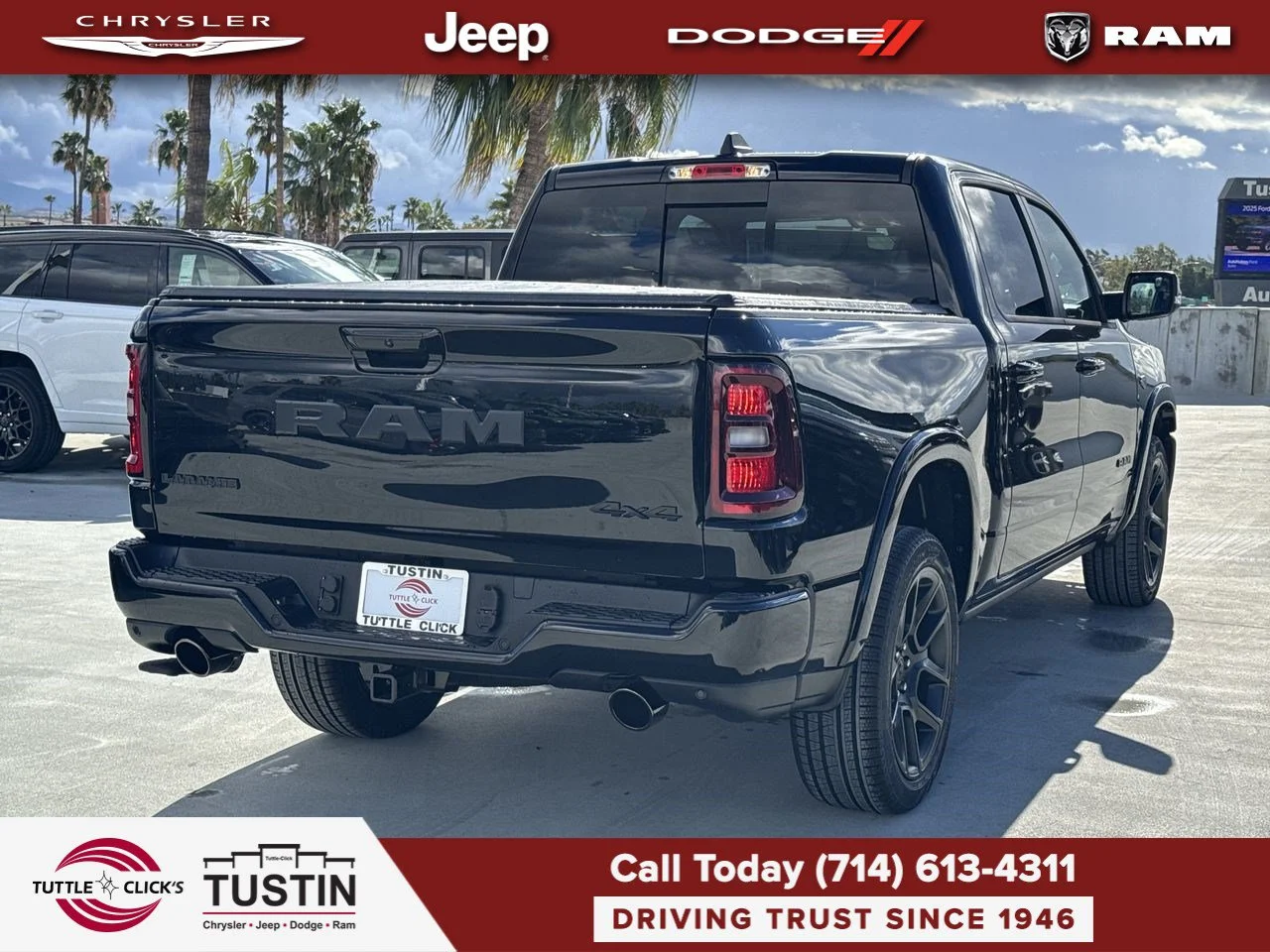 New 2027 Diamond Black Crystal Pearl-Coat Exterior Paint RAM Laramie image 10