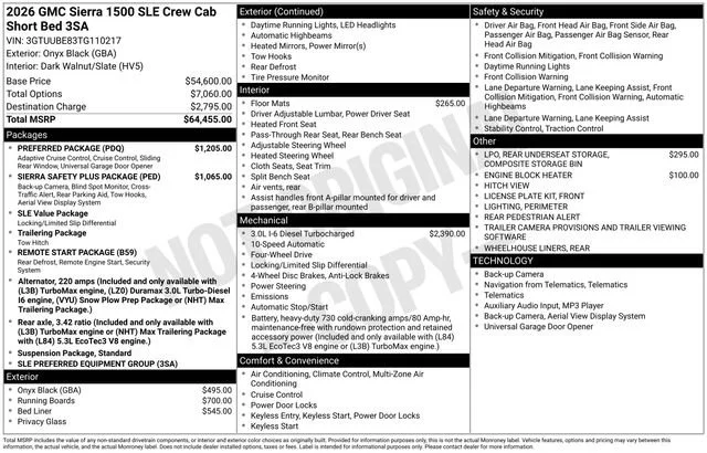 New 2026 Onyx Black GMC SLE image 36
