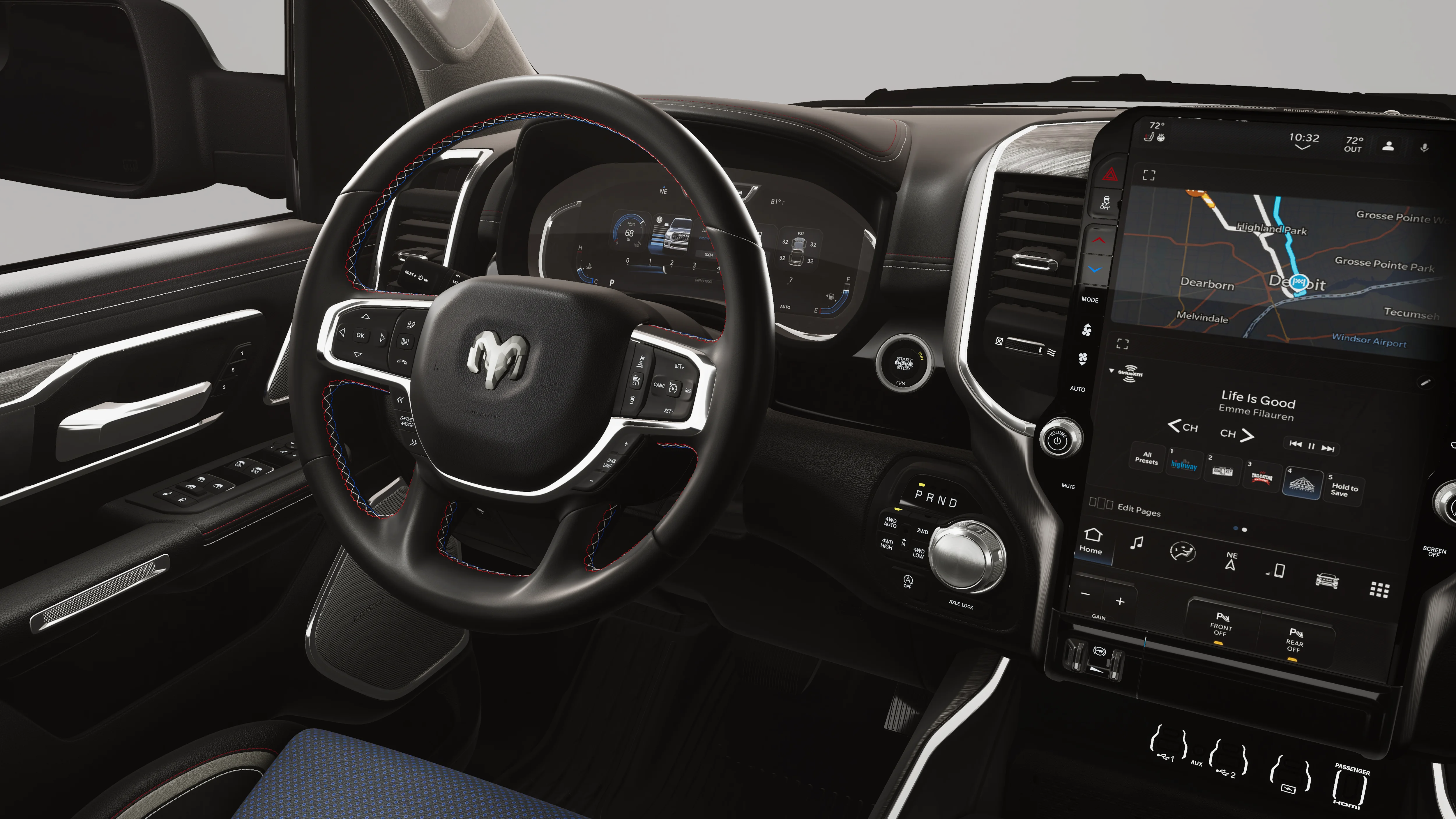 New 2026 Hydro Blue Pearl-Coat Exterior Paint RAM LARAMIE image 9