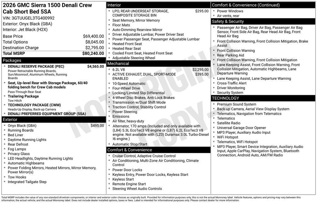 New 2026 Onyx Black GMC Denali image 4