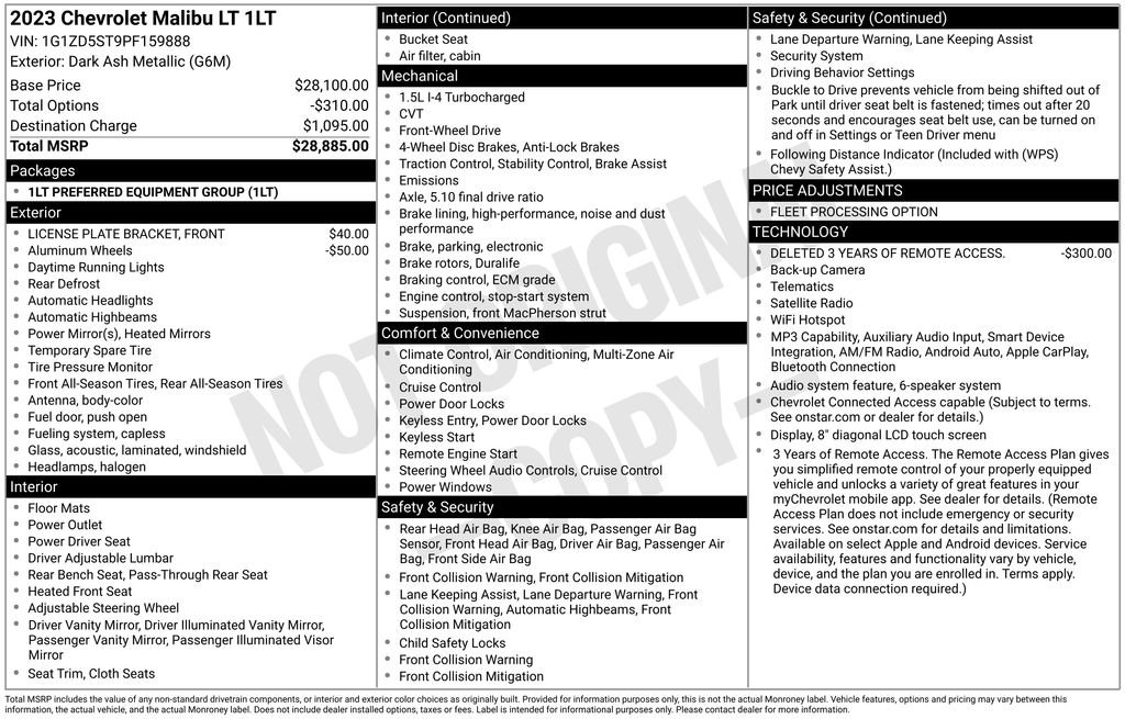 2023 Chevrolet Malibu 1LT - Photo 9