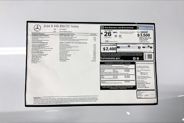 New 2026 MANUFAKTUR Moonlight White Metallic Mercedes-Benz E 450 image 54