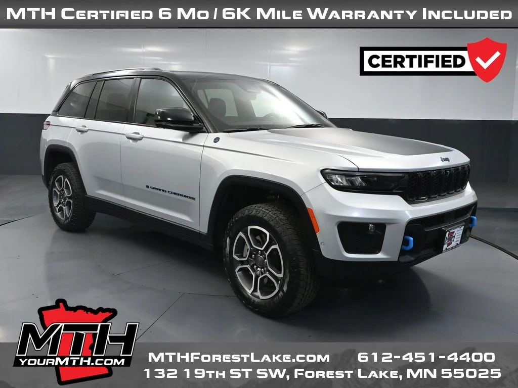 Certified Used 2023 Silver Jeep Trailhawk 4xe image 1
