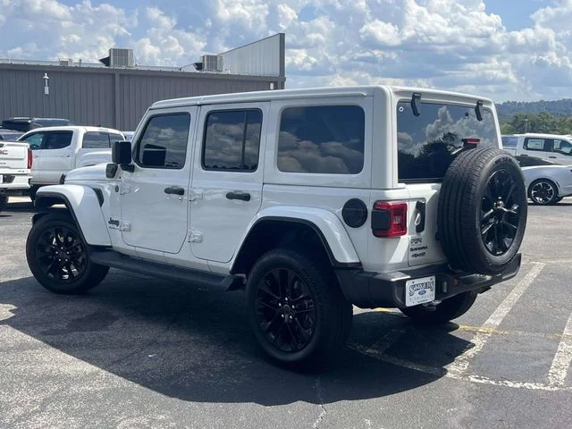 Used 2025 Bright White Clearcoat Jeep Sahara 4xe image 6