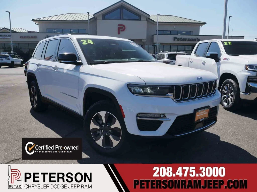 Certified Used 2024 White Jeep 4xe image 1