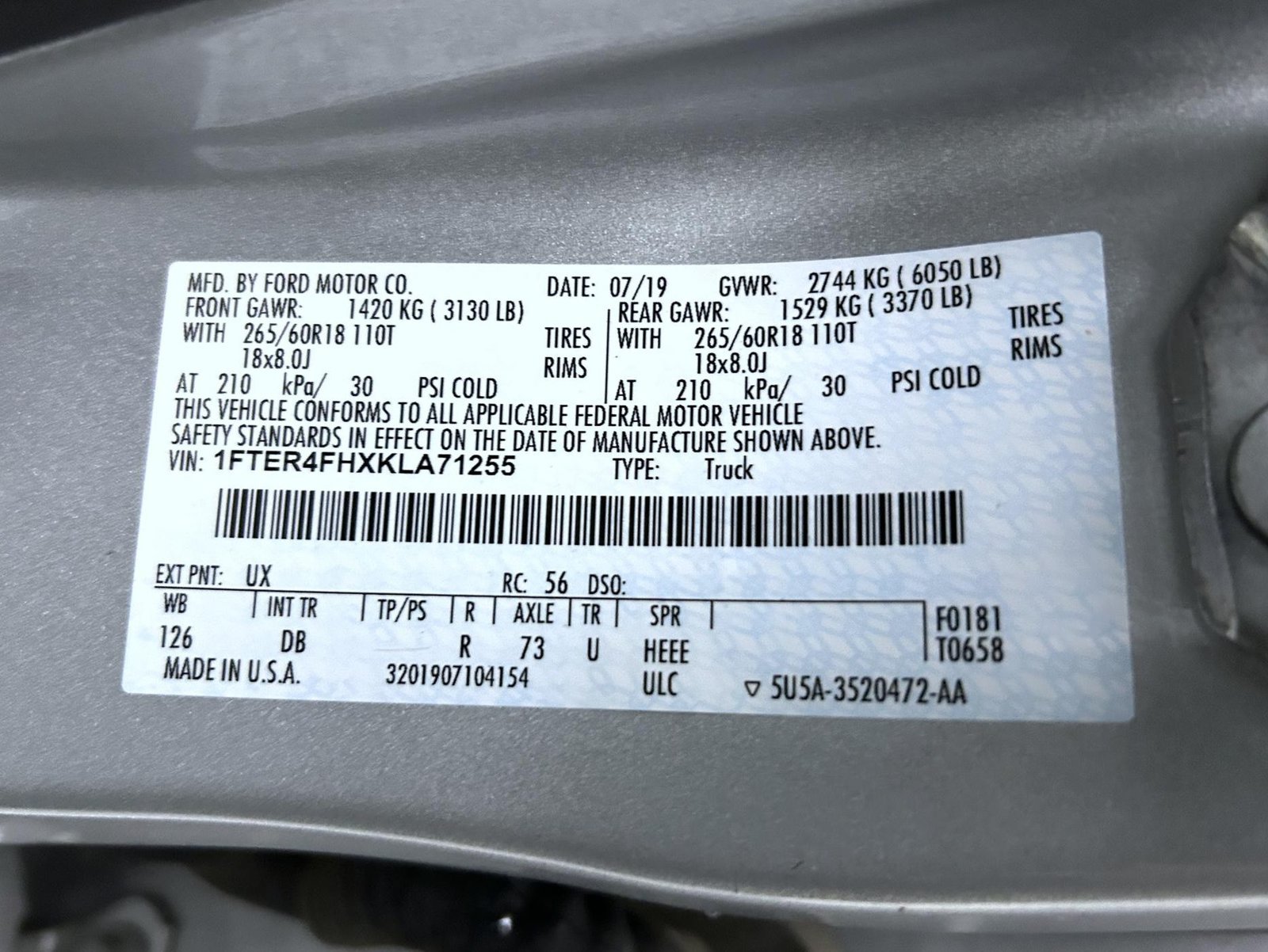 Used 2019 Silver Ford Lariat image 25