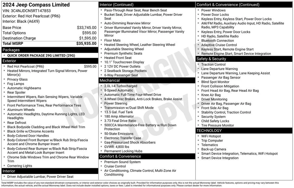 Used 2024 Red Jeep Limited image 16