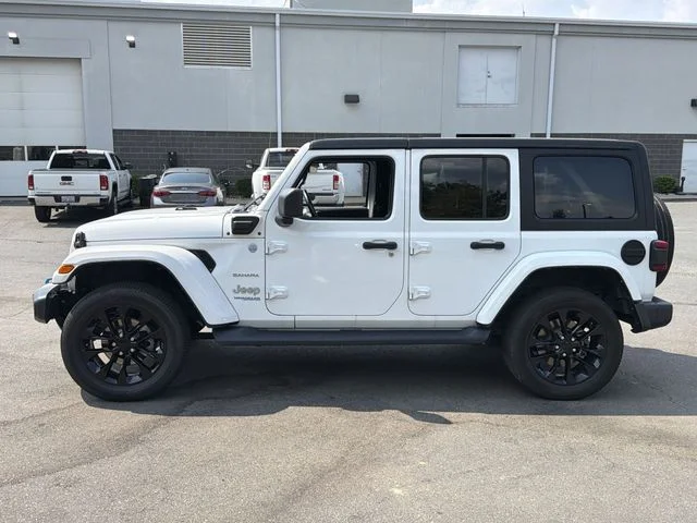 Used 2022 White Jeep Unlimited Sahara 4xe image 2