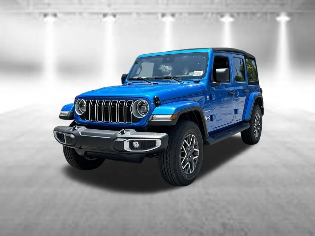 Used 2024 Blue Jeep Sahara image 2