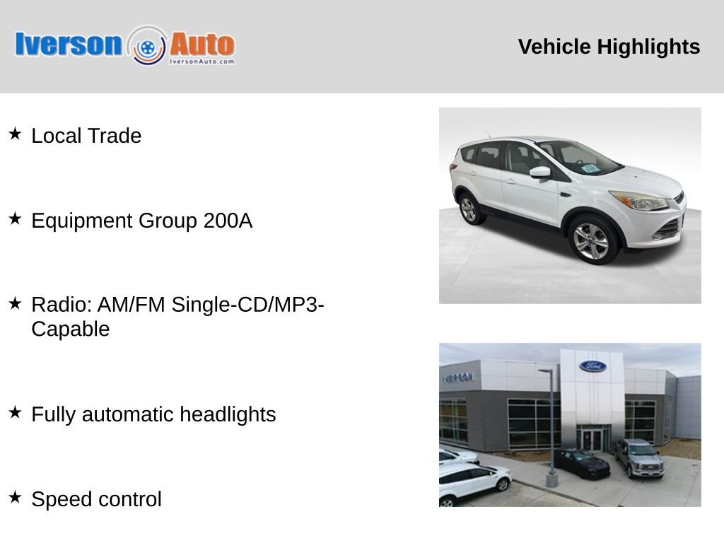 Used 2013 Ford Escape SE with VIN 1FMCU9G9XDUC95113 for sale in Huron, SD