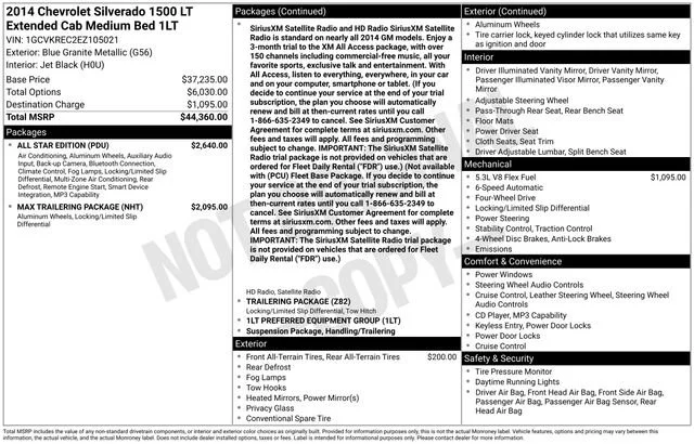 Used 2014 BLUE GRANITE METALLIC Chevrolet LT image 33
