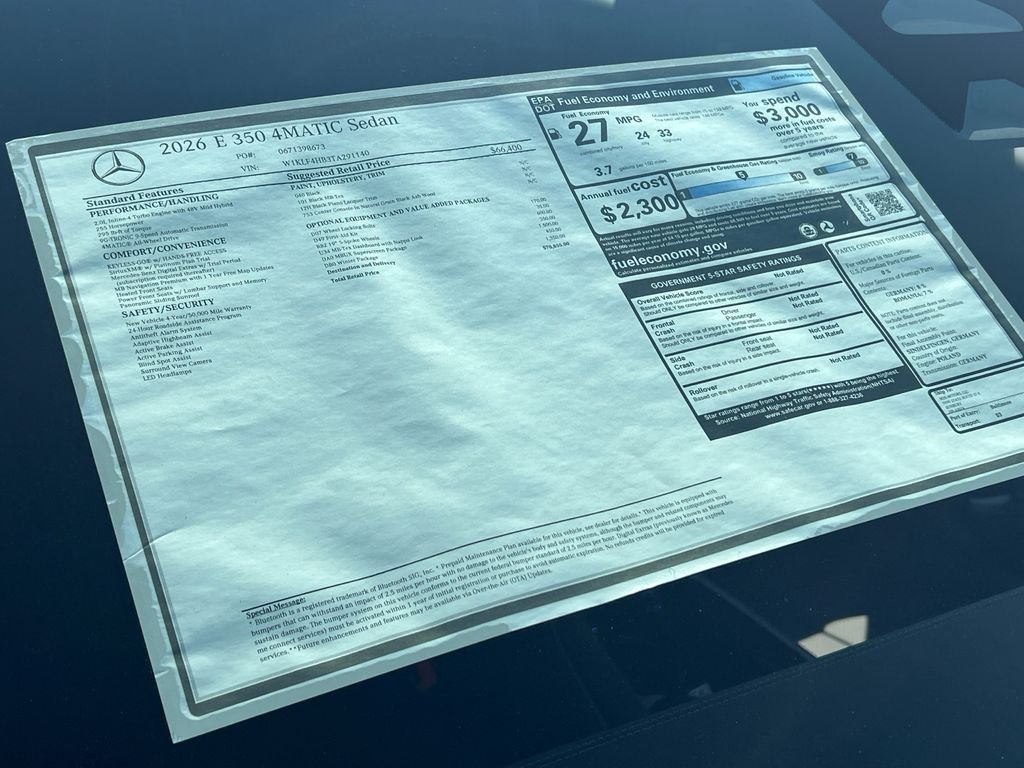 New 2026 Black Mercedes-Benz E 350 image 32