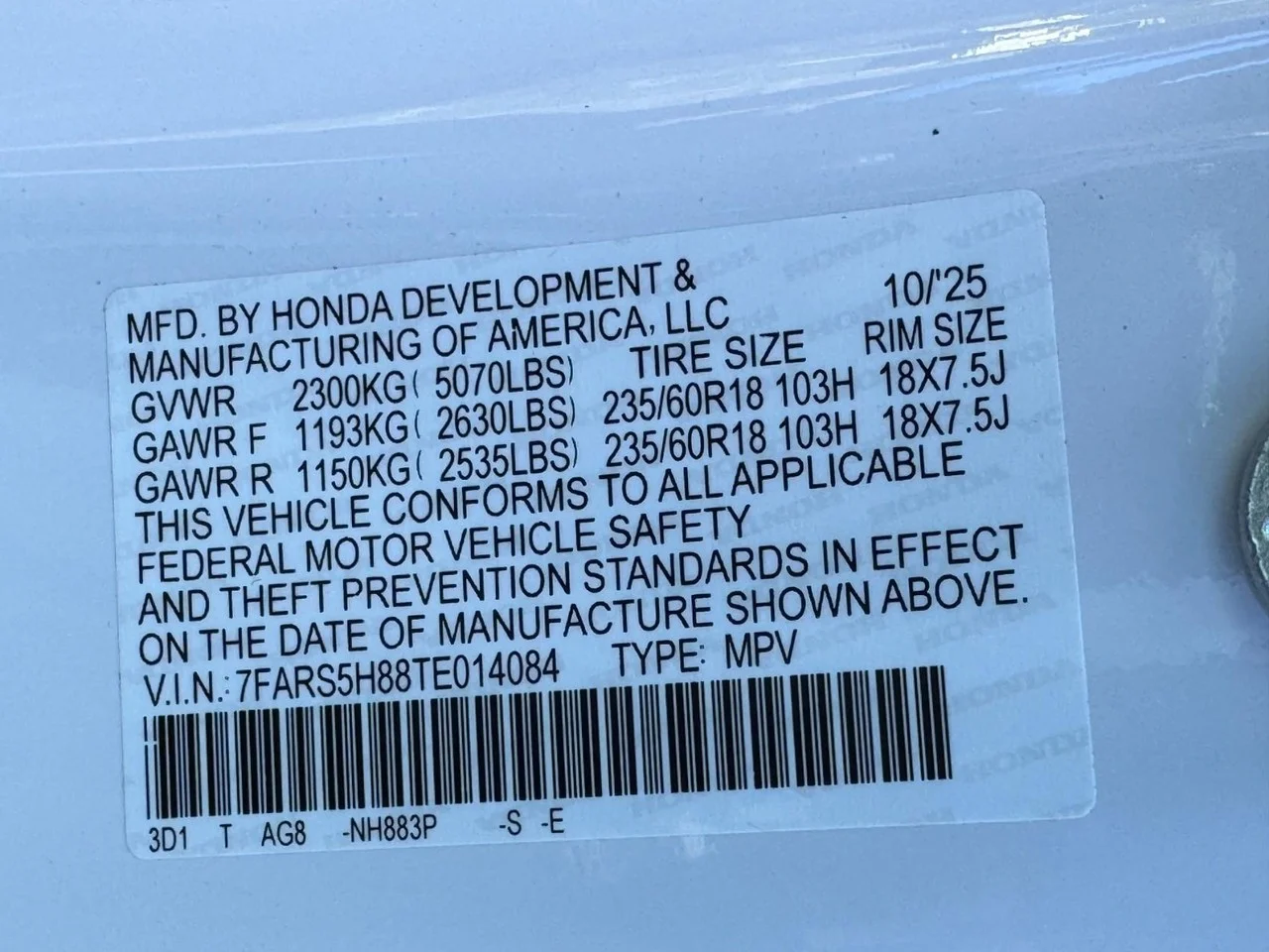 Certified Used 2026 Platinum White Pearl Honda Sport-L image 27