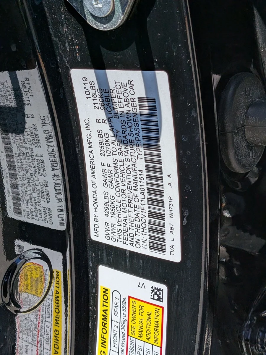 Used 2020 Black Honda LX image 23