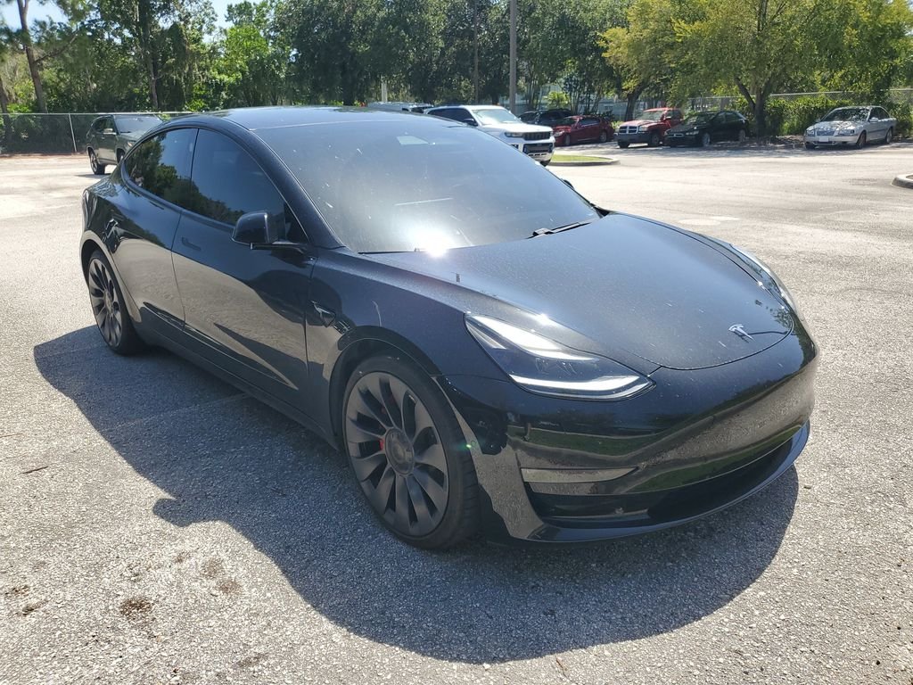 Used 2021 Black Tesla Performance image 2