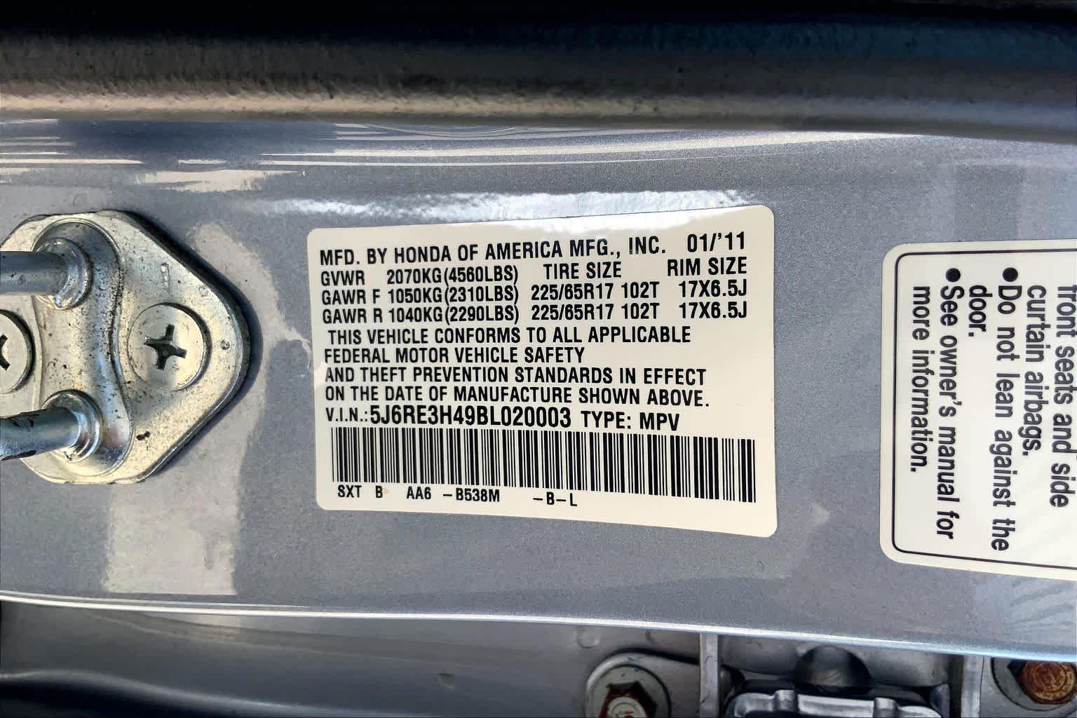 Used 2011 Glacier Blue Metallic Honda SE image 35