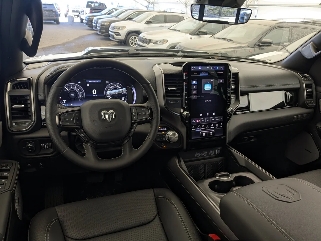 New 2026 White RAM Sport - - Night Edition - Sport Lvl 1 Grp - 5.7L HEMI V8 eTorque - Pano Sunroof & More! image 24