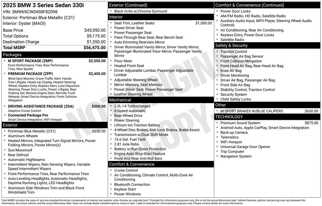 Certified Used 2025 Blue BMW 330i image 7