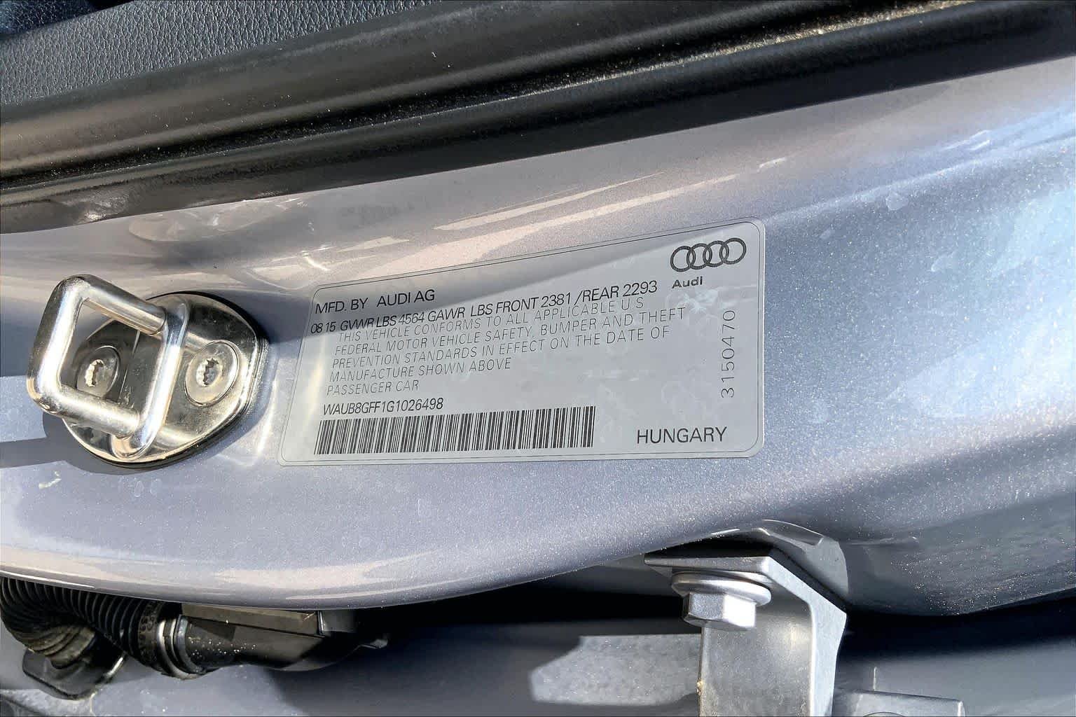 Used 2016 Florett Silver Metallic Audi 2.0T Premium image 37