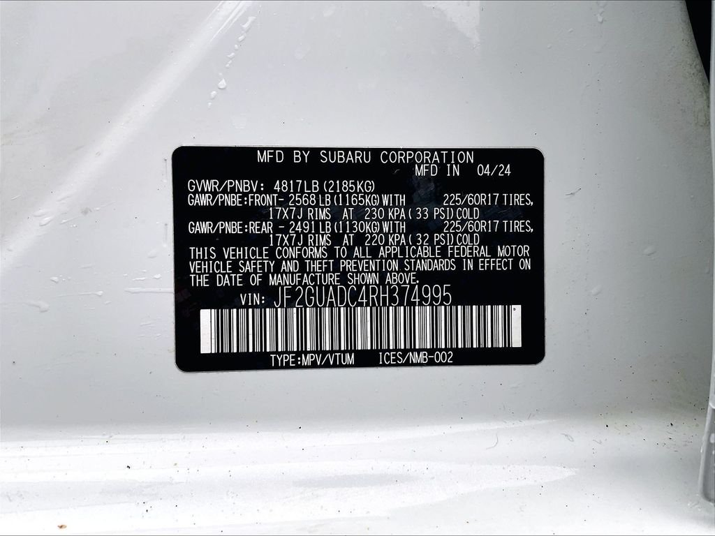 Used 2024 White Subaru Premium image 35
