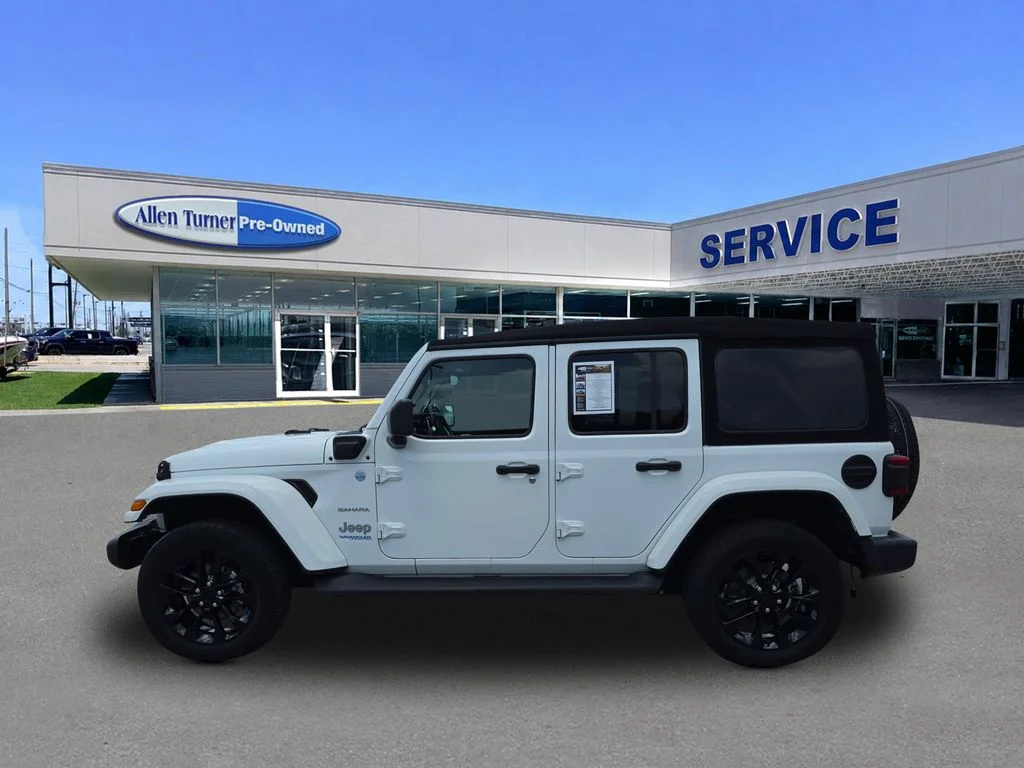 Used 2022 Bright White Clearcoat Jeep Unlimited Sahara 4xe image 5