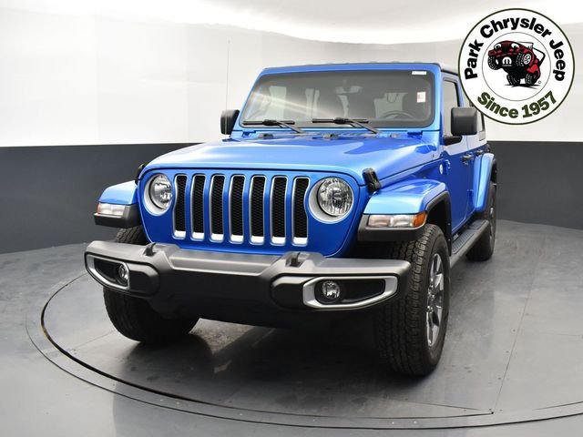 Used 2022 Jeep Wrangler Unlimited Sahara with VIN 1C4HJXEG9NW210101 for sale in Burnsville, Minnesota