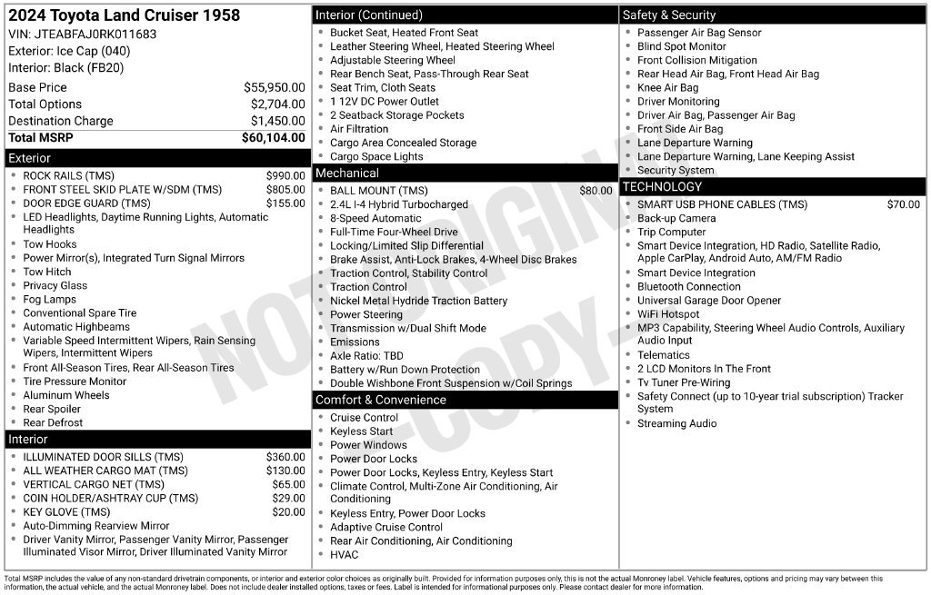 Used 2024 White Toyota 1958 image 24