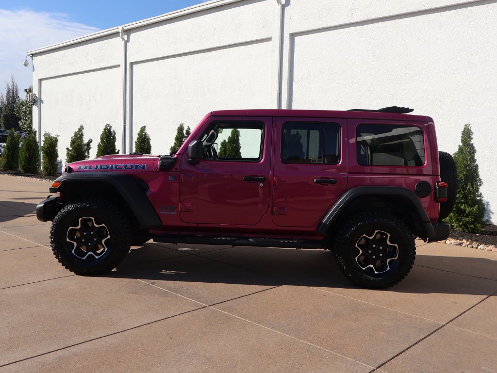 Used 2021 Jeep Wrangler Unlimited Rubicon 4XE with VIN 1C4JJXR60MW870240 for sale in Kansas City