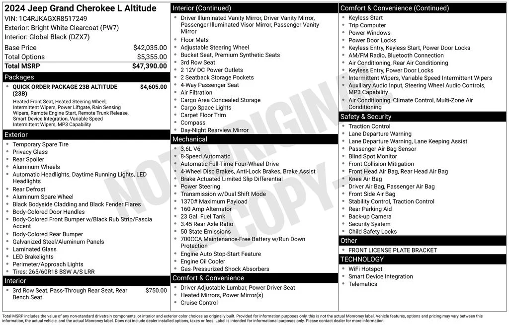 Used 2024 White Jeep Altitude image 17