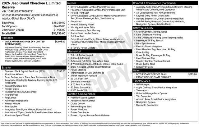 New 2026 Diamond Black Crystal Pearlcoat Jeep Limited image 5