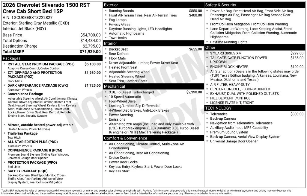 New 2026 Sterling Gray Metallic Chevrolet RST image 4